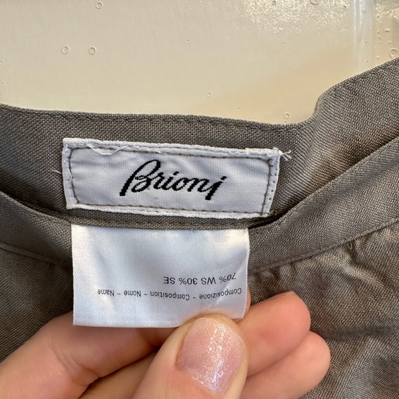 Brioni silk and wool wide leg trousers - Picture 4 of 9